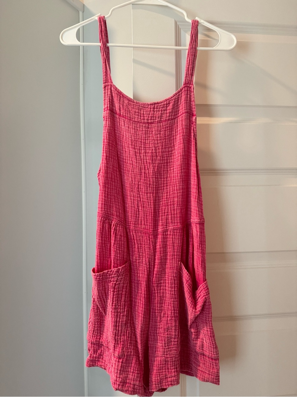 Eesome Pink Linen Overalls